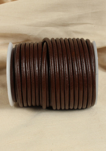 Leather Cord Creativa (6mm), 2,5 m Brown