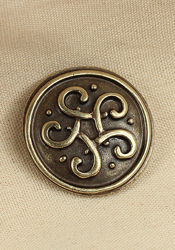 Rivet-Plate Celtic Knot Antique Brass