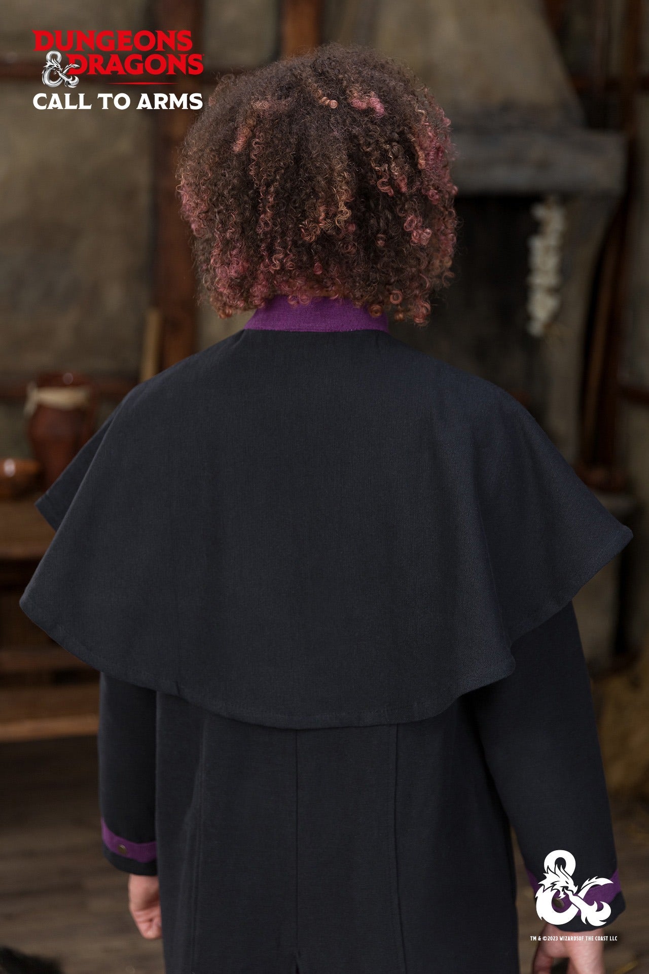 Dungeons & Dragons Warlock Cape Black/Purple