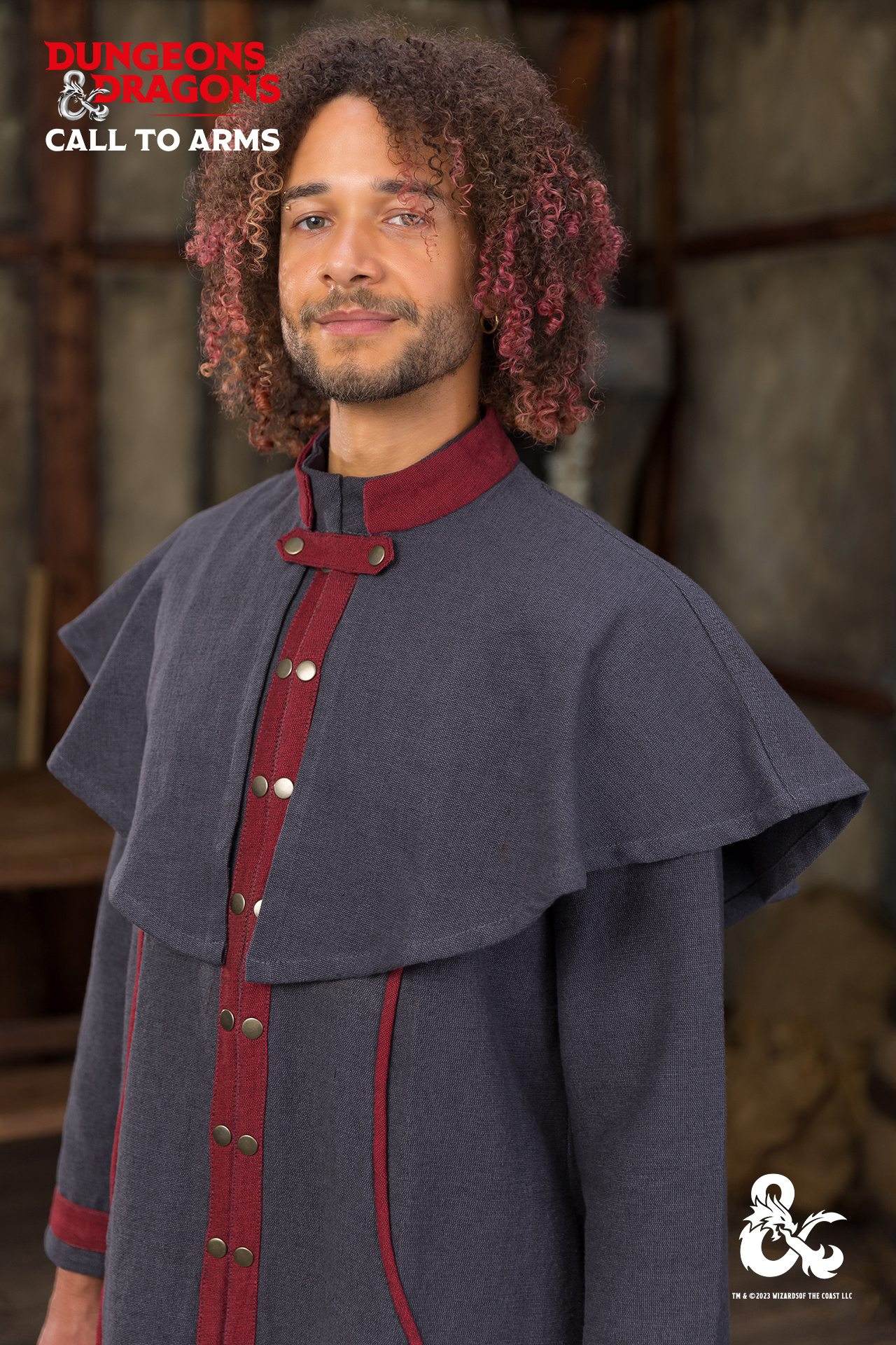 Dungeons & Dragons Warlock Cape Grey/Red