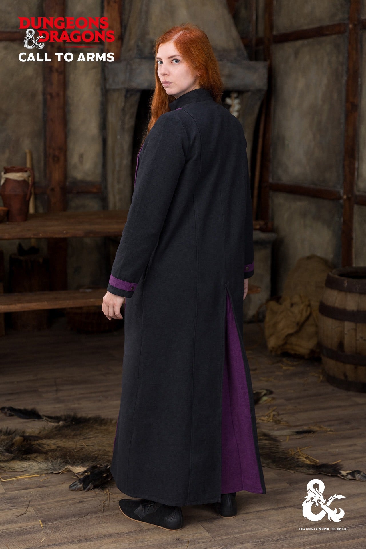 Dungeons & Dragons Warlock Coat Black/Purple