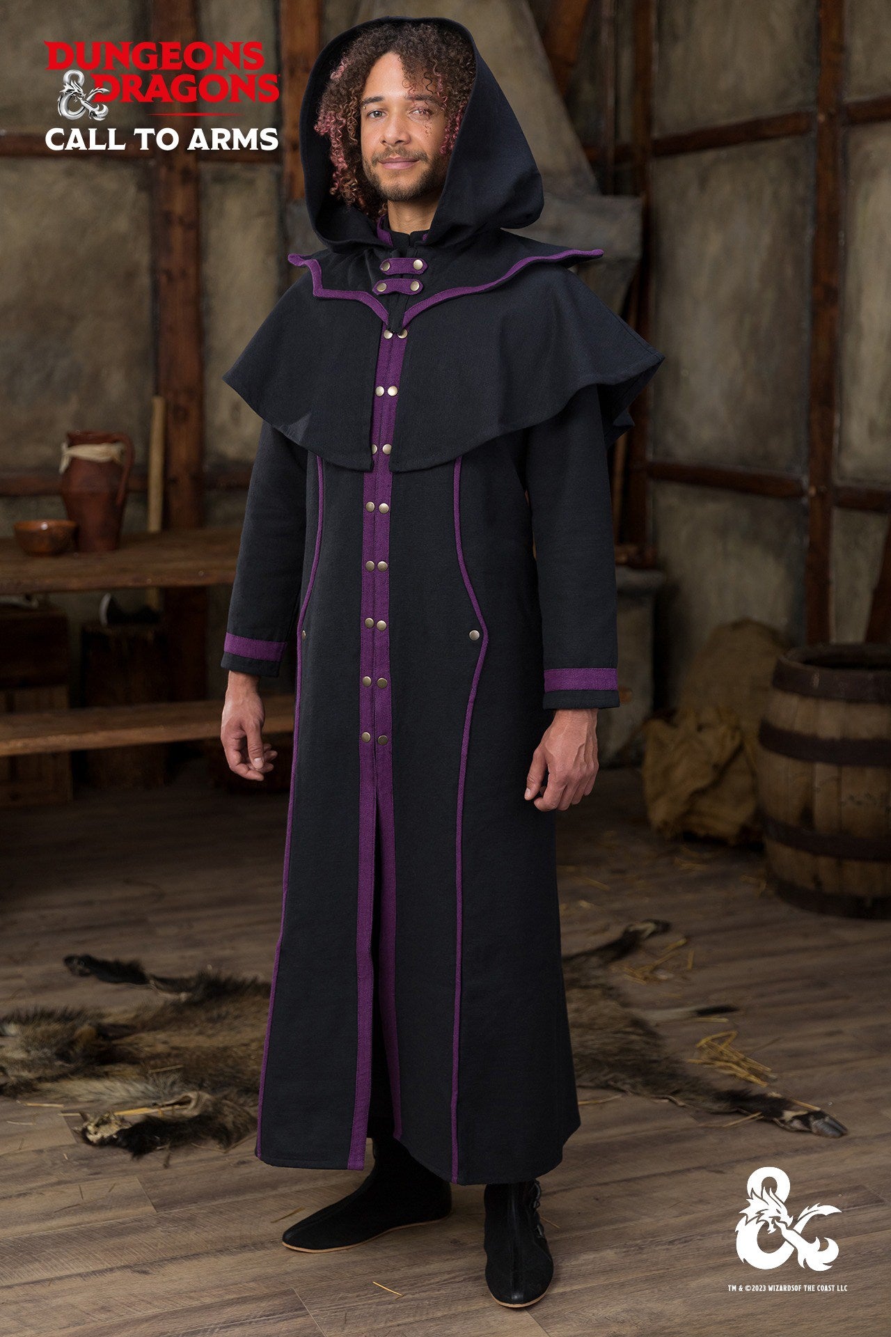 Dungeons & Dragons Warlock Cape Black/Purple