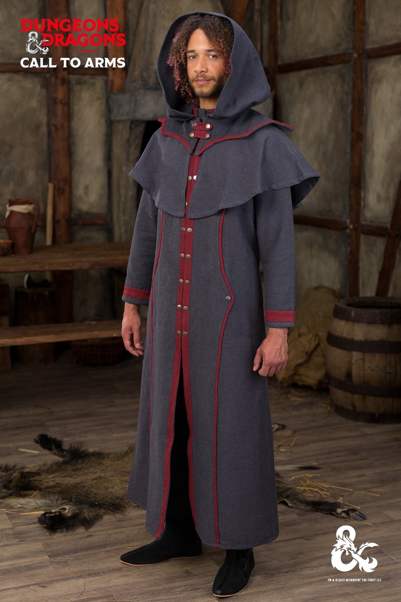 Dungeons & Dragons Warlock Garment Set Grey/Red