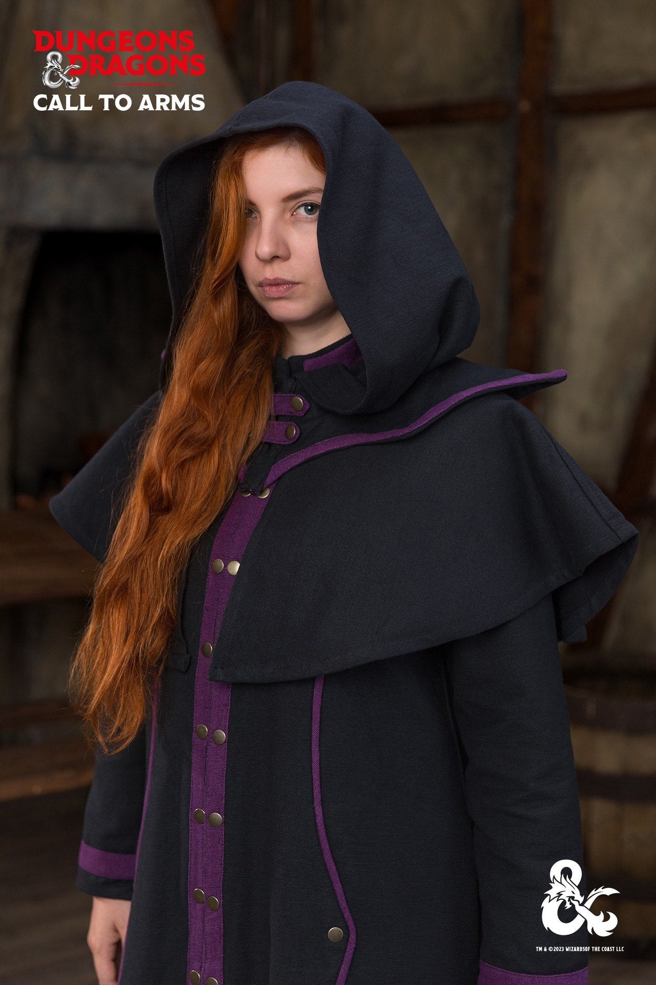 Dungeons & Dragons Warlock Hood Black/Purple