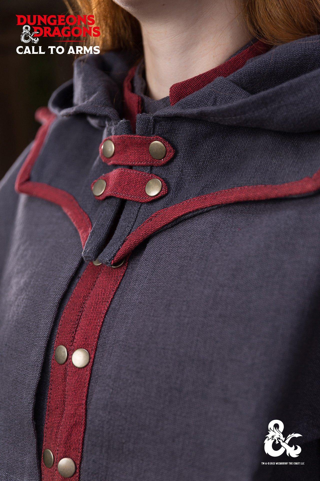 Dungeons & Dragons Warlock Hood Grey/Red