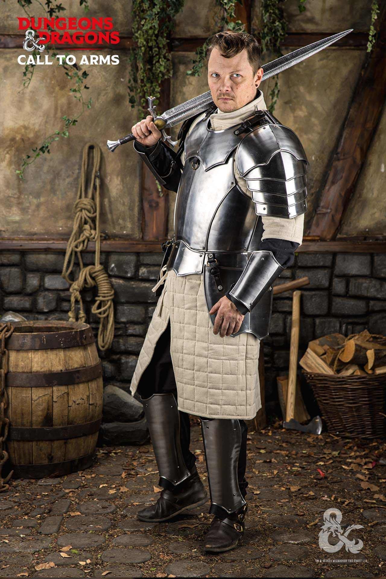 Dungeons & Dragons Steel Pauldrons polished