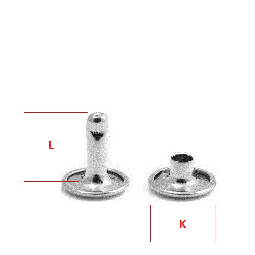 Hollow Rivet KØ7,0 x L11,5 mm Iron/Nickel