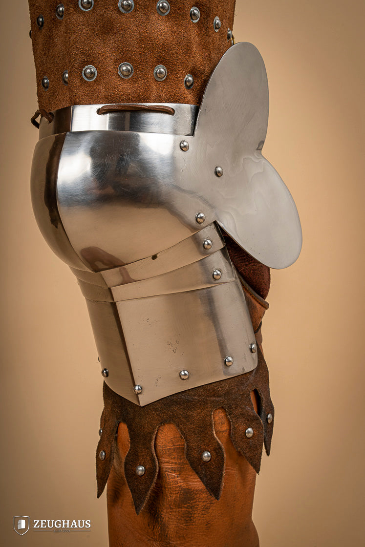 Splinted Leg Armour Suede Leather Brown