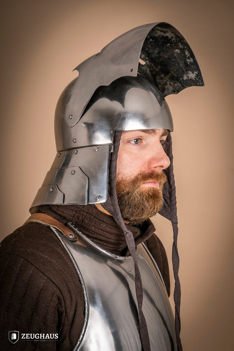 German Sallet Helmet 15th Cent. 1,6mm Polished