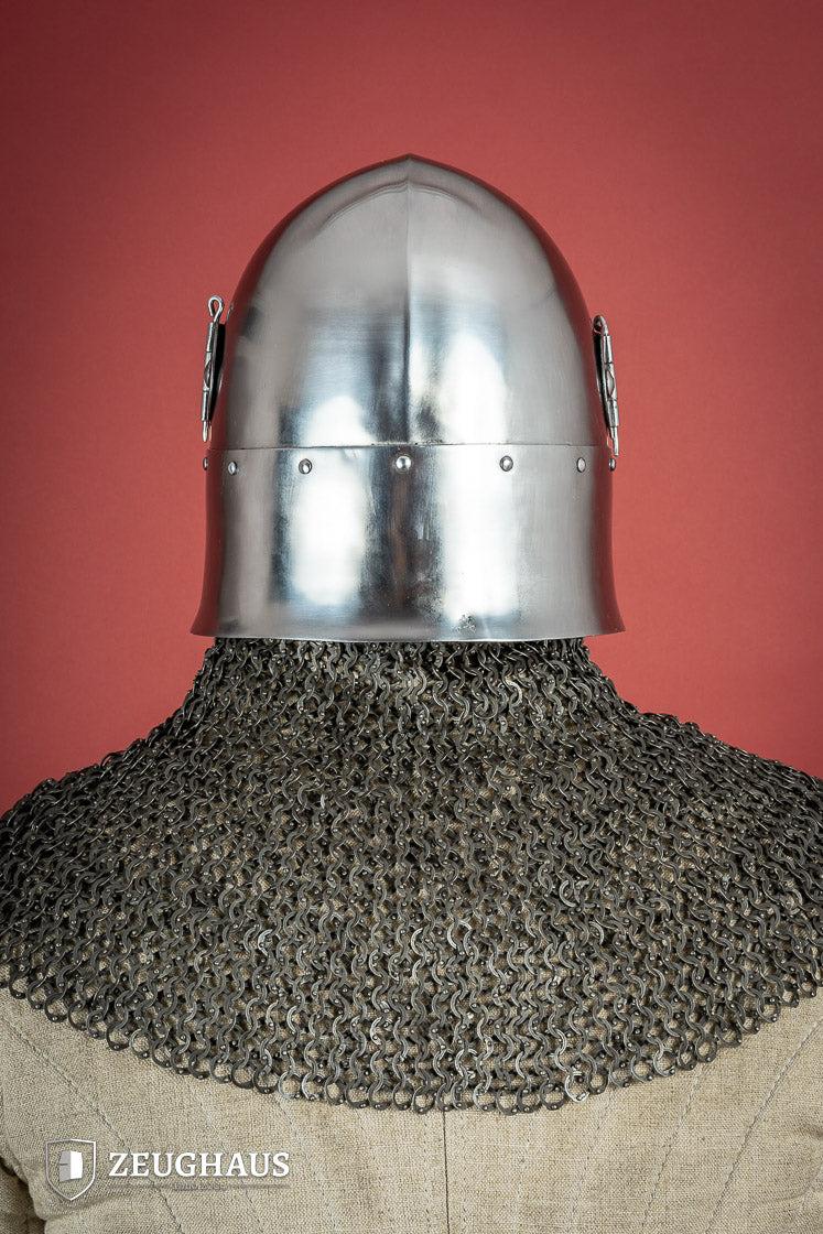 Bascinet Helmet 14th Cent. 2mm Polished