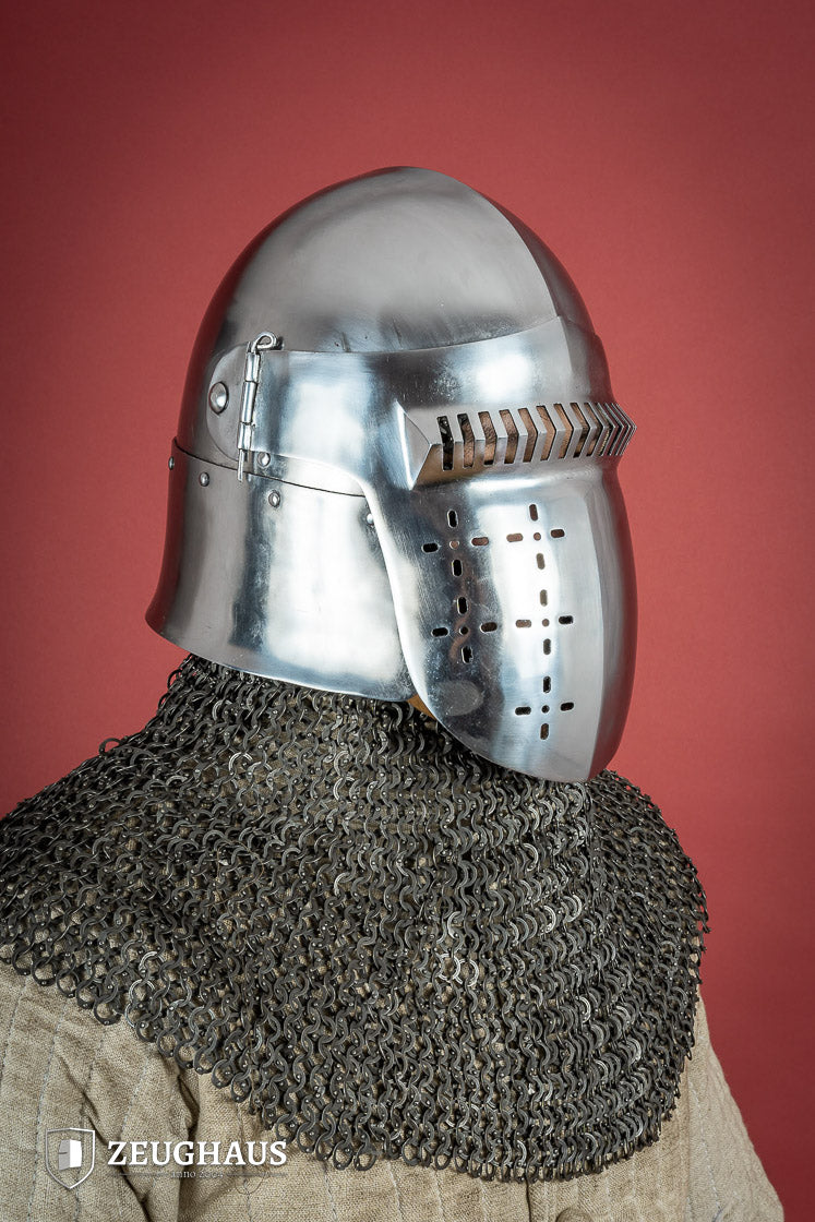 Bascinet Helmet 14th Cent. 2mm Polished