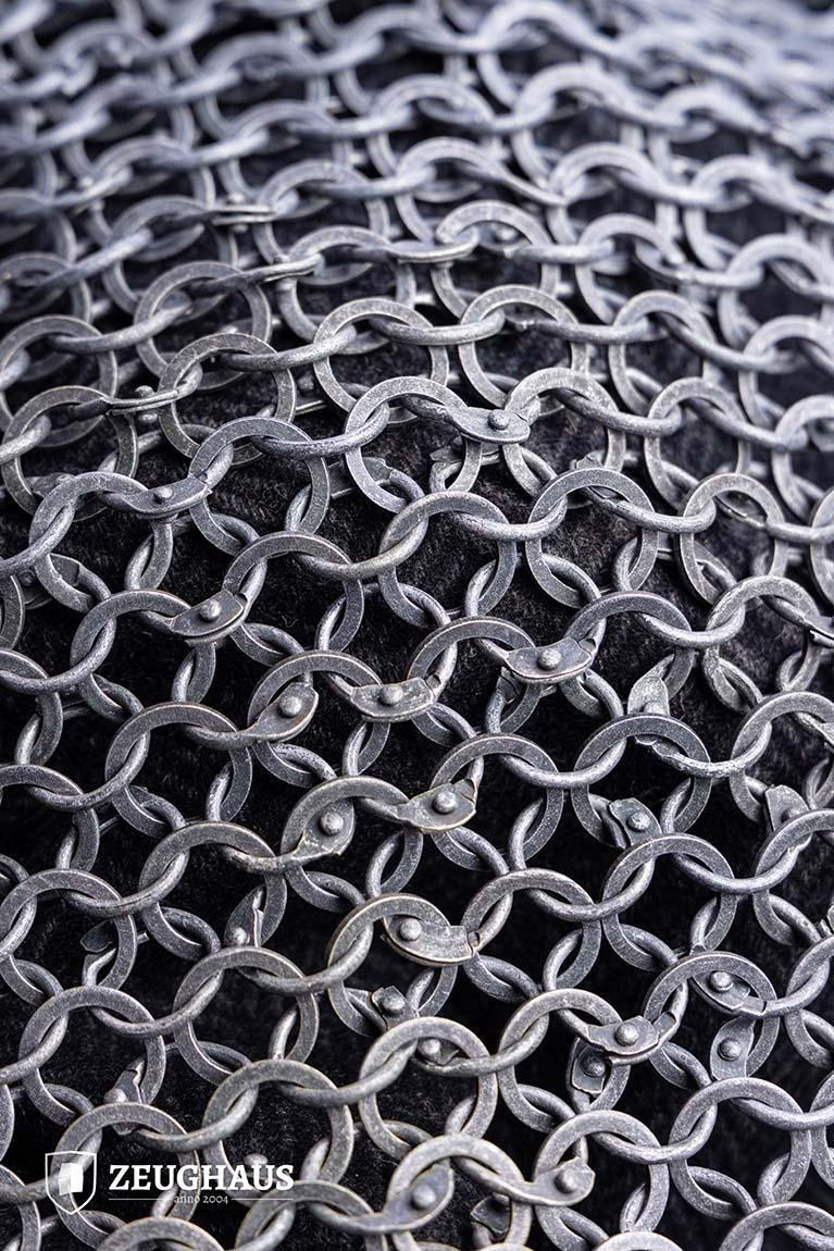 Chainmail Hauberk Roundring Riveted 10mm Aluminium