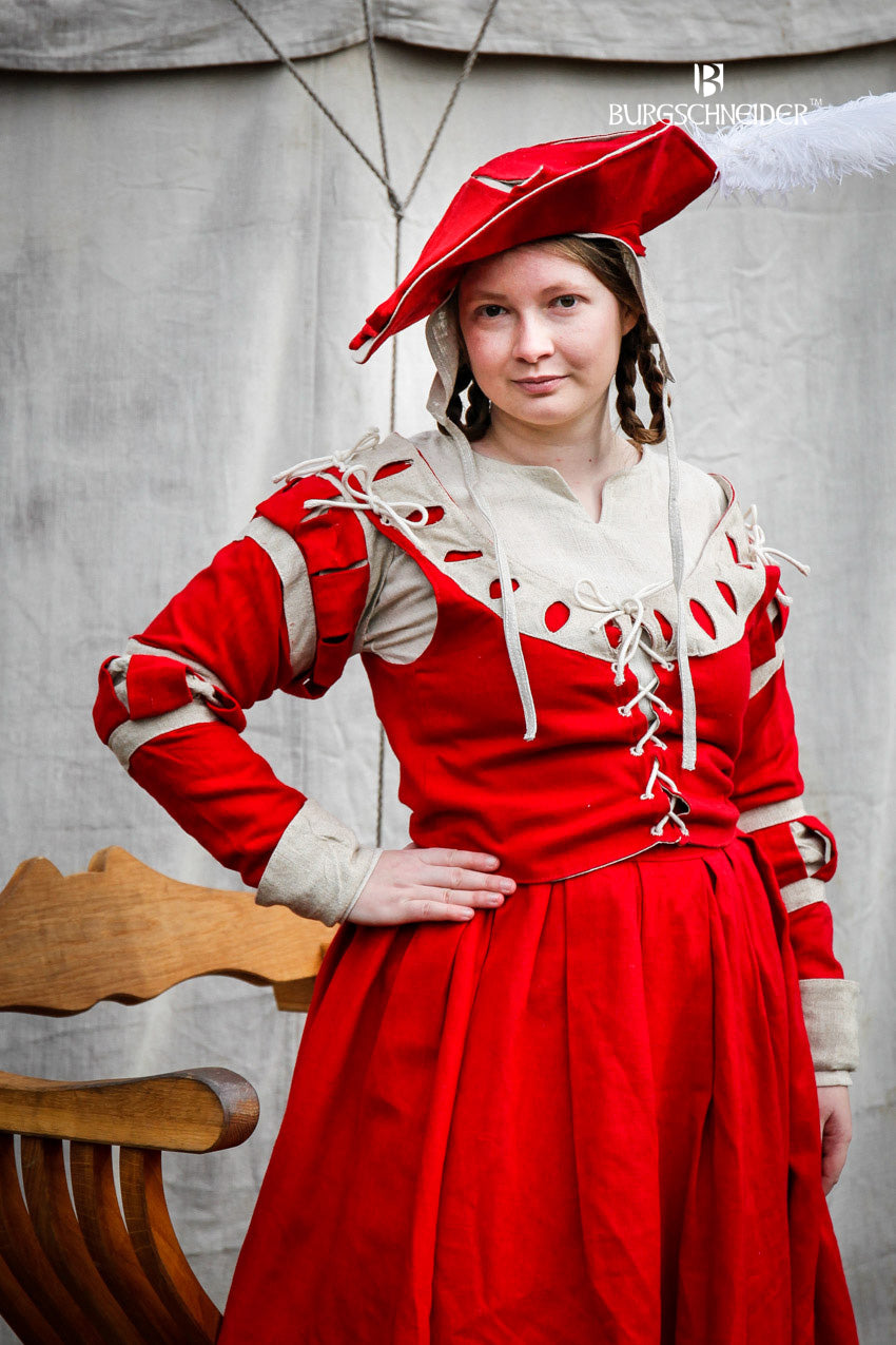 Landsknecht Sleeves Stripes Flora Red/Natural