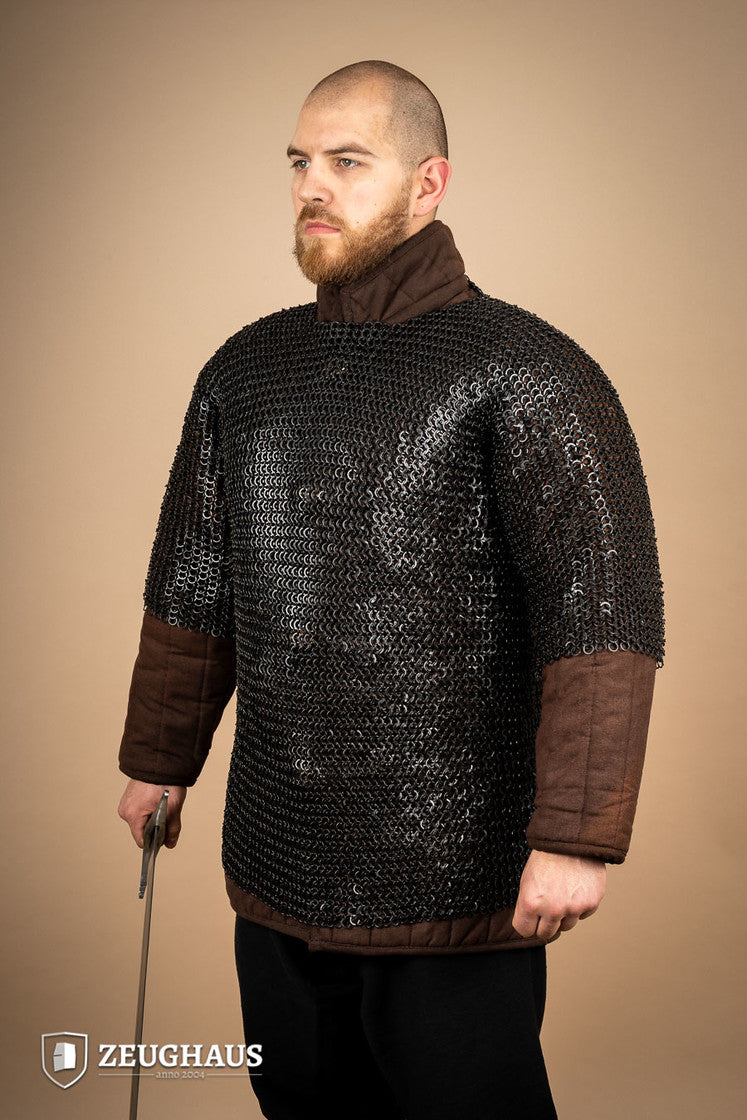 Flatring Riveted Chainmail Haubergeon 9 mm Burnished B-Stock