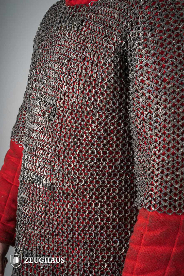 Flatring Riveted Chainmail Haubergeon 9 mm titanium B-Stock