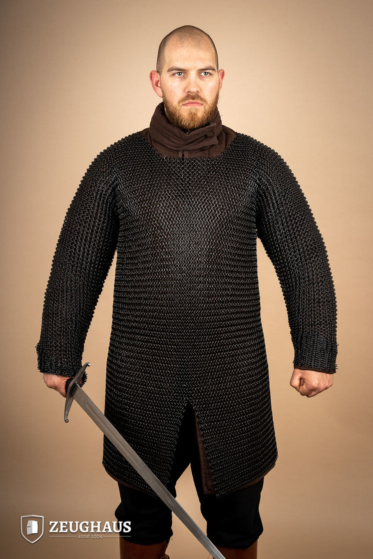 Chainmail Hauberk Roundring 10mm Burnished