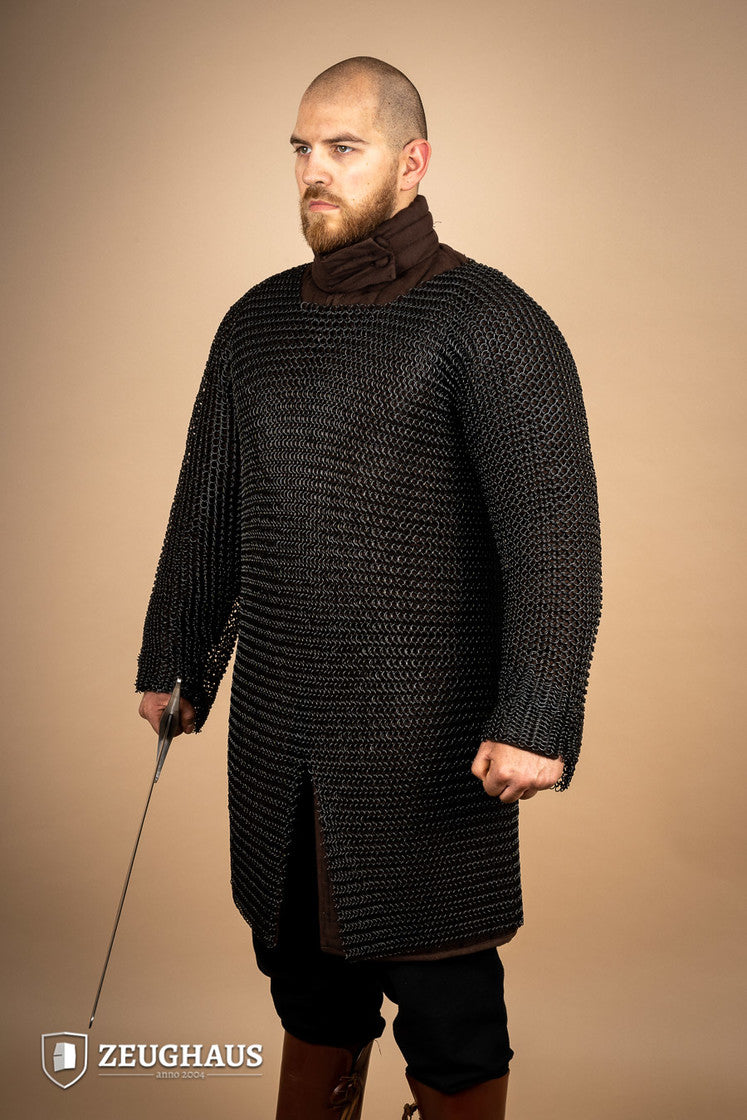 Chainmail Hauberk Roundring 10mm Burnished