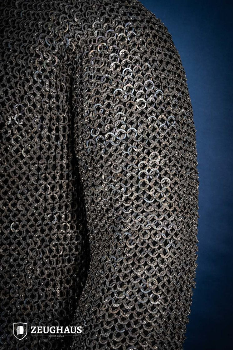 Chainmail Hauberk Flatring Riveted 9mm Titanium