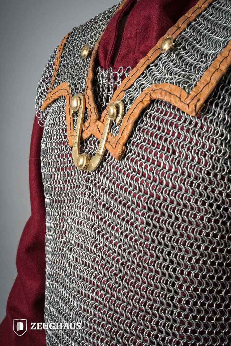 Roundring Chainmail Lorica Hamata 9 mm Oiled Steel B-Stock