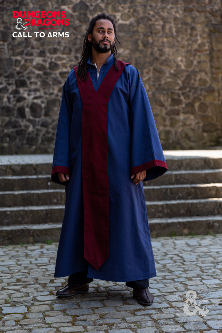 Dungeons & Dragons Wizard Robe Dark Blue/Bordeaux, wizard