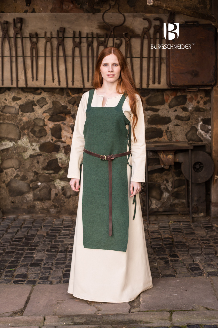 Medieval Garment Set Gyda with Underdress and Apron Dress