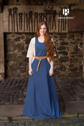 Medieval Women's Gown Dress Farmer's Wife Agga /Larp Blue By Burgschneider 